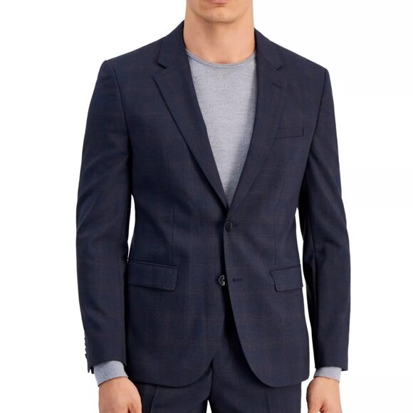 NewHugo by Hugo Boss Men's Modern-Fit Plaid Wool Blend Jacket - Size 36